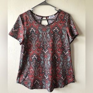 STAR VIXEN Womens Top Size Medium Scoop Neckline Short Sleeves